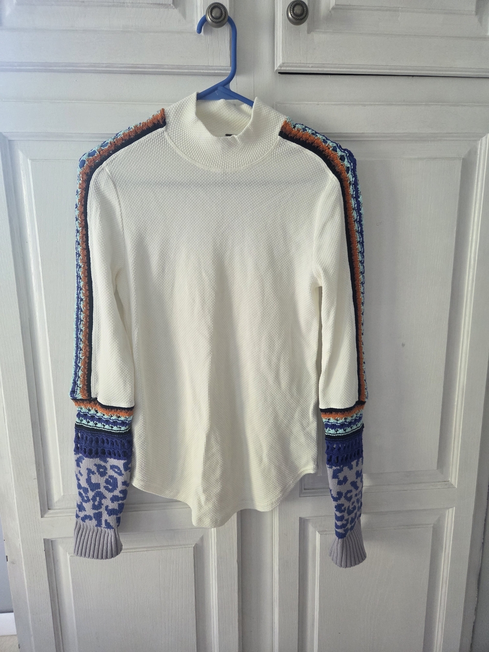 Free People White Knit Top with Branded Tag